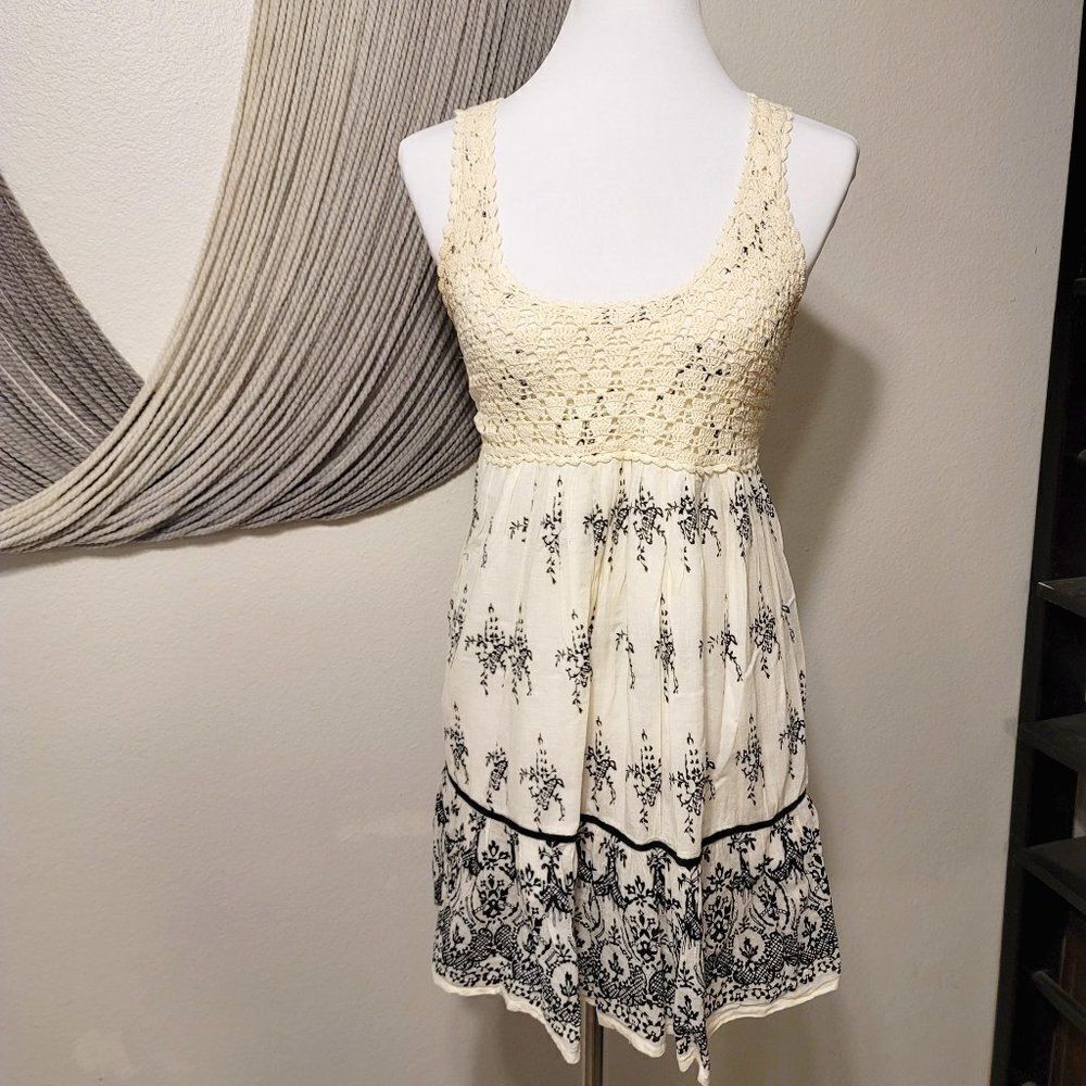 Paper Crane Crochet Top Dress Sz M
